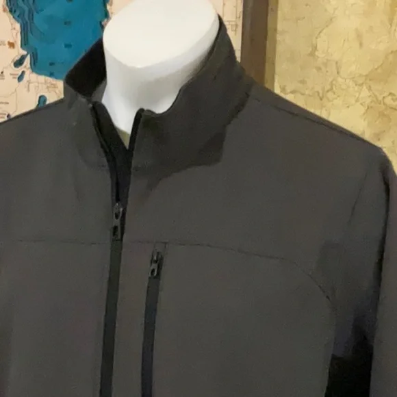 Hawke & Co Men's Charcoal Softshell Jacket. FLAW. XL. - Picture 2 of 11
